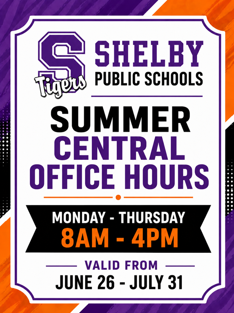 Shelby Public Schools Central Office 2026 Summer Hours