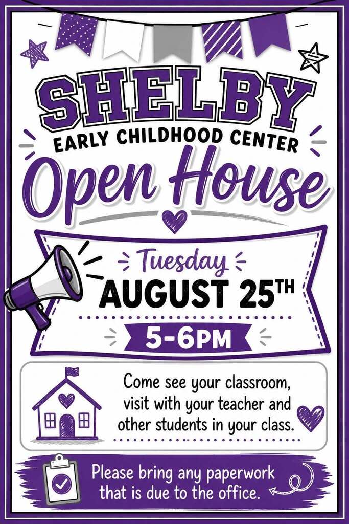ECC Open House August 25th 2026 Come see your classroom, visit with your teacher and other students in your class