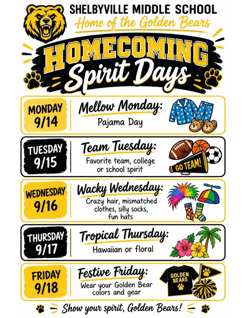 SMS Homecoming Spirit Days