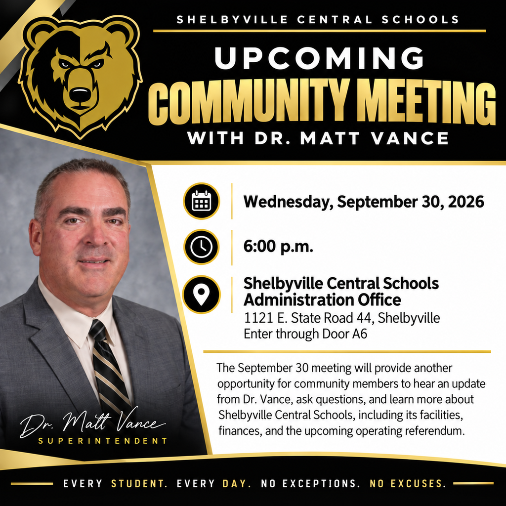 Community Meeting 1121 E St. Rd 44 at 6 p.m. Sept. 30