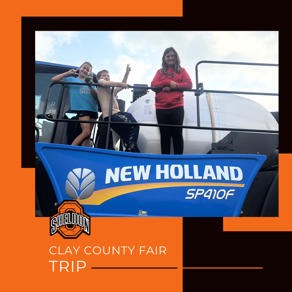 Sheldon Middle School students along with Mrs. Vogel, Mrs. Stanley, and Mrs. Johnson, took in the Clay County Fair.  It is an annual trip for us - Grandpa's Barn and the rides are always a hit!