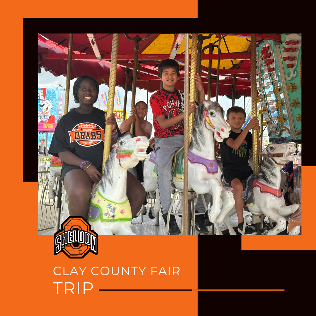 Sheldon Middle School students along with Mrs. Vogel, Mrs. Stanley, and Mrs. Johnson, took in the Clay County Fair.  It is an annual trip for us - Grandpa's Barn and the rides are always a hit!