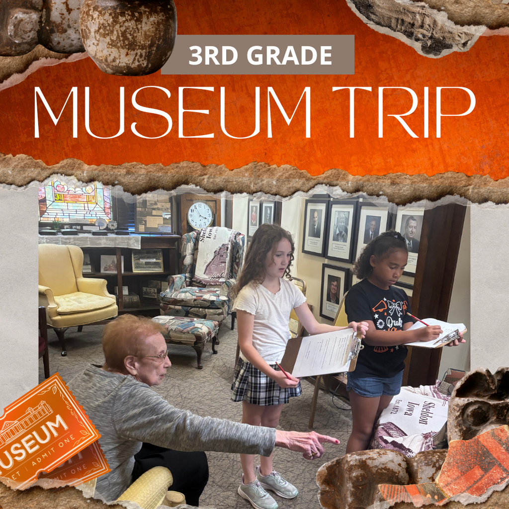 After wrapping up their social unit on Sheldon history, East Elementary third graders took a trip to the Sheldon museum!