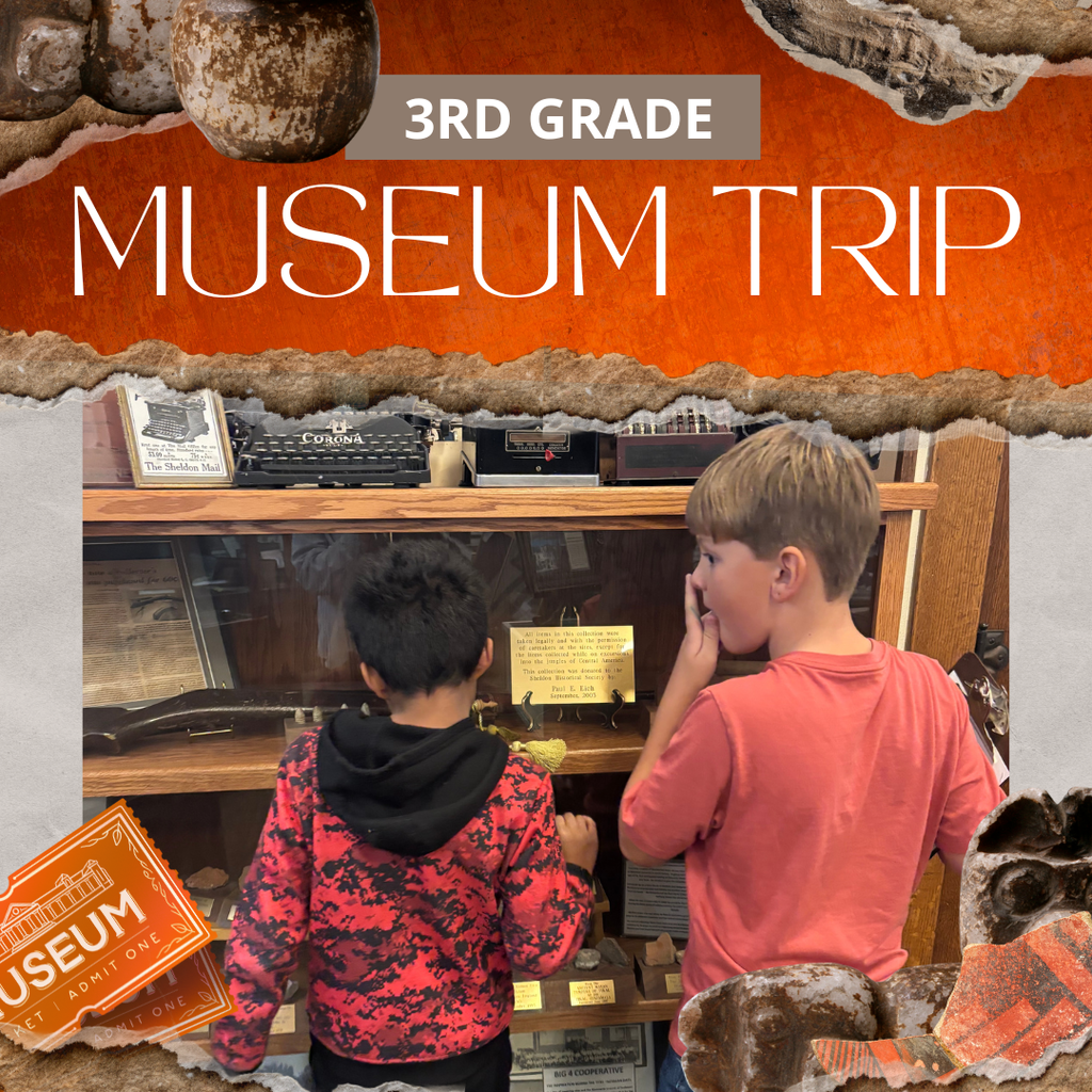 After wrapping up their social unit on Sheldon history, East Elementary third graders took a trip to the Sheldon museum!