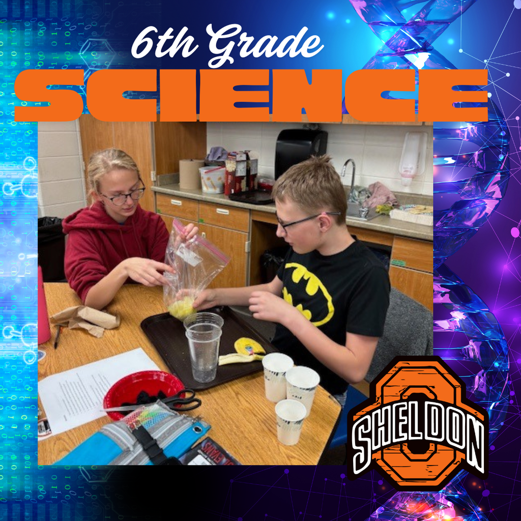Sheldon Middle School sixth graders have been studying organ systems in science class. After learning about the digestive system, they completed a hands-on project that simulated the entire digestive process. Starting with a “bite” of cracker and banana, students followed the food’s journey through the stomach, into the intestines, and finally through excretion—bringing their learning to life in a memorable and interactive way.