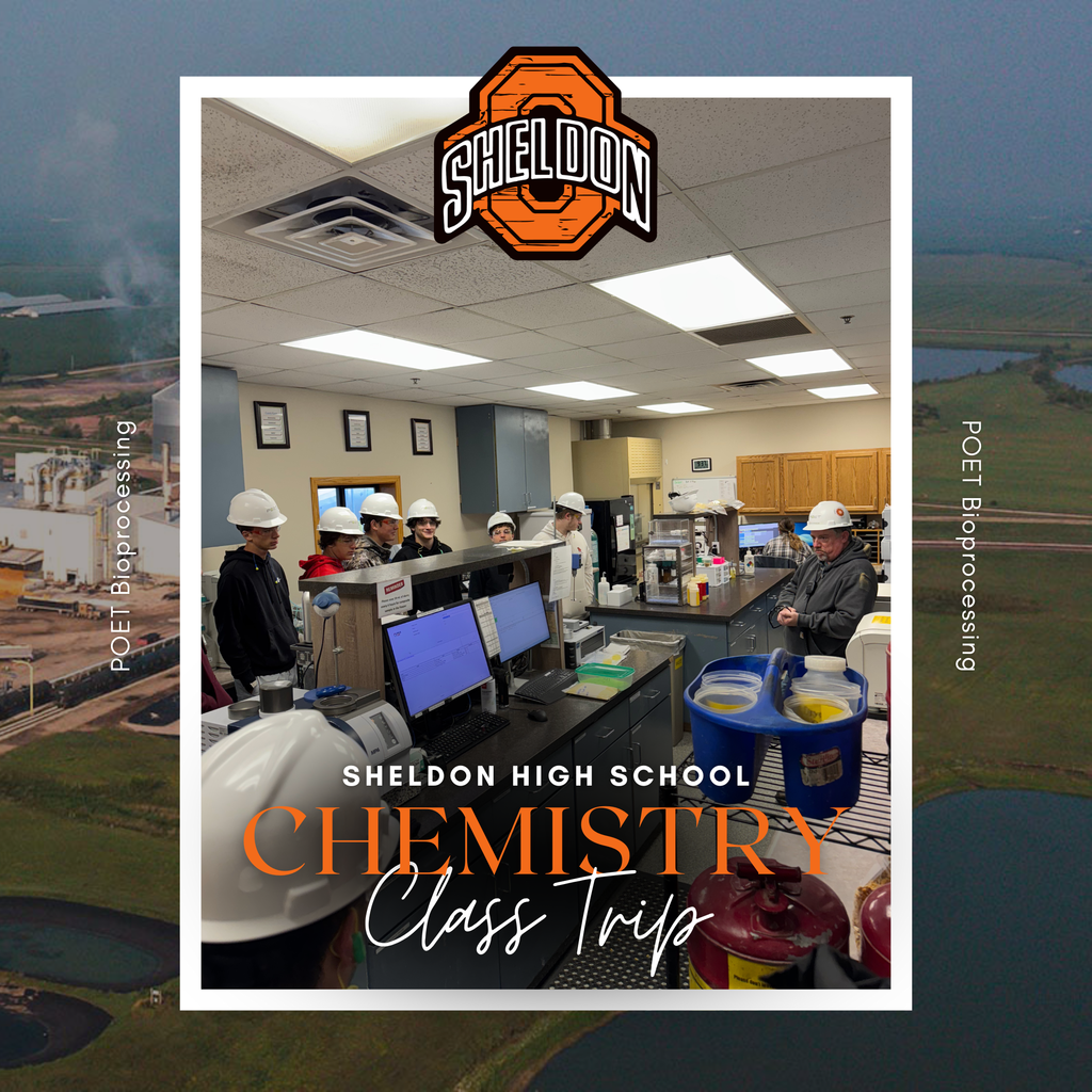 Chemistry classes recently visited POET Bioprocessing in Ashton, where they learned about the fermentation and distillation processes used to produce ethanol. A big thank-you to the staff at POET-Ashton for providing such an awesome learning experience!