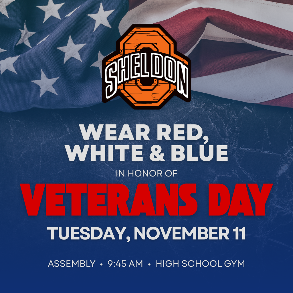 Join us in showing our gratitude and respect for those who have served our country by wearing red, white, and blue next Tuesday, November 11, during our Veterans Day Assembly. This special event is an opportunity for our school community to come together and honor the bravery, sacrifice, and dedication of our nation’s veterans. Let’s fill the gym with patriotic colors