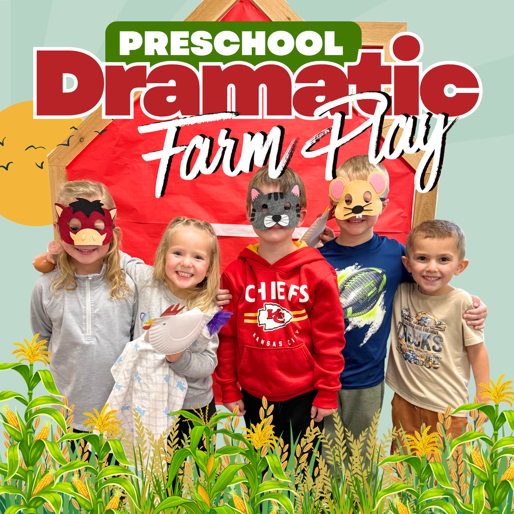 Preschoolers had a blast in dramatic play as they stepped into the role of farmers! They gathered eggs from the “chickens,” dressed up as different animals, and even took turns driving toy tractors. This farm-themed play helped them build teamwork, communication, and imaginative thinking — all while exploring what life is like on the farm!