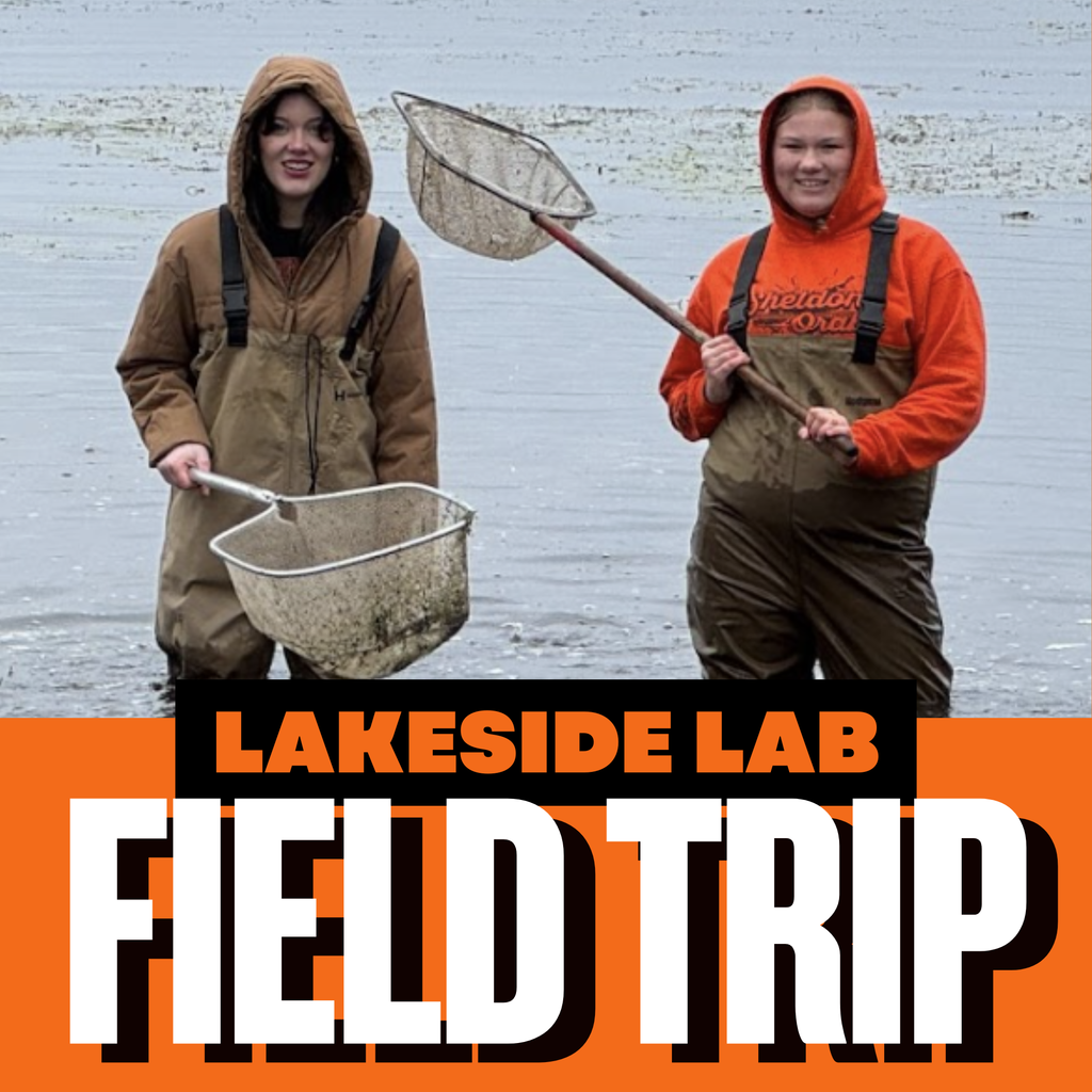 Sheldon High School students went on a field trip to Iowa Lakeside Laboratory. On Wednesday, October 29, students explored careers in Ecology, Natural Resources, and Biology on West Lake Okoboji. During their visit, they toured the grounds and the water quality lab, helped collect and redistribute seeds for a prairie restoration project, and gathered and analyzed benthic microorganisms to assess the lake’s overall health.