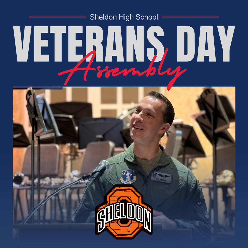 Staff, students, and community members gathered to honor and celebrate our veterans during a special Veterans Day assembly. The program began with the presentation of colors, followed by the Pledge of Allegiance and a moving performance by the Sheldon High School band, featuring Clint Badberg’s tribute to the branches of the military. Throughout the ceremony, local veterans were recognized and sincerely thanked for their service, dedication, and sacrifice in protecting our freedoms.  Thank you to Braeden Mouw and Sophie Meyer for leading the program, and to our guest speaker, Dr. Ryan Becker, who shared an inspiring message about the importance of service, community, and remembering those who have protected our freedoms. We are also deeply grateful to all the veterans who attended and allowed us the opportunity to express our appreciation in person.  We extend our heartfelt thanks to all veterans for their dedication and courage, and to everyone who helped make this meaningful event possible. Your service and sacrifice will never be forgotten.