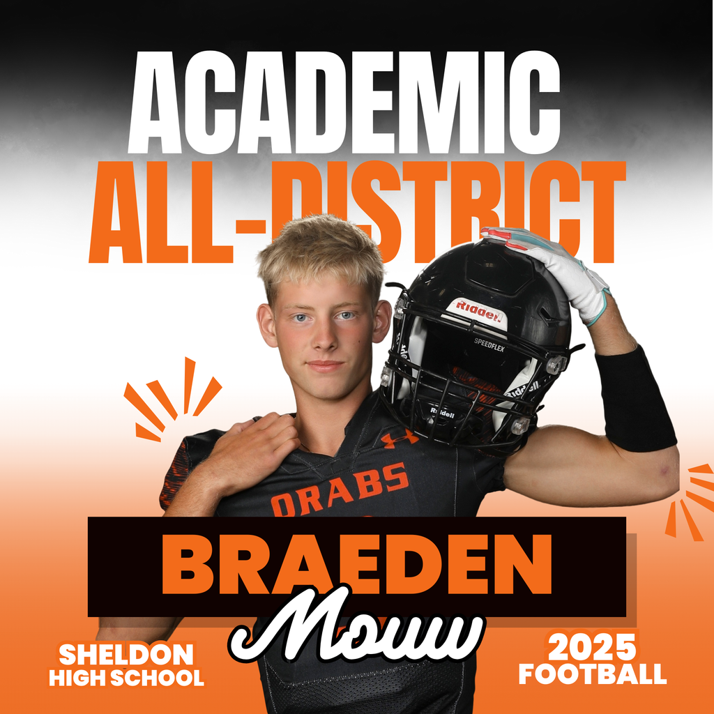 Congratulations to the Sheldon High School Academic All-District Football & Cheer members! Your hard work on the field and dedication in the classroom have truly set you apart. This honor recognizes not only your athletic talent, but also your commitment to excellence in academics, leadership, and character.