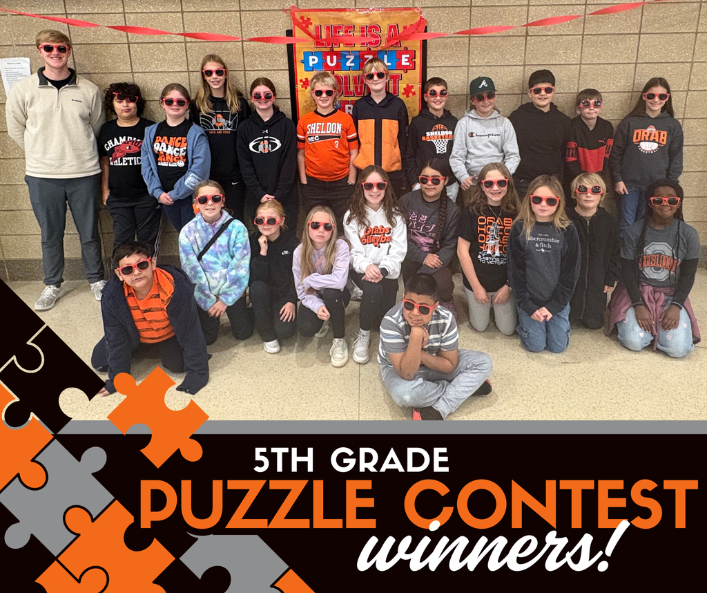 Sheldon Middle School celebrated Red Ribbon Week with a school-wide puzzle contest! Each homeroom from every grade participated in this fun and meaningful activity. This year’s theme was “Life is a Puzzle, Solve It Drug Free.”  Teams of four students from each class worked together to complete a 100-piece puzzle as quickly as possible. Congratulations to the fastest teams in each grade level—here are this year’s winners!  Grade 5- Mr. Sandbulte's homeroom with a time of 14:26 Grade 6 - Mrs. Gaard's homeroom with a time of 8:22 Grade 7 - Mrs. Cabrera's TA with a time of 7:47 Grade 8 - Ms. Noack's TA with a time of 6:37