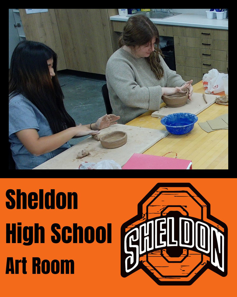 Clay work in progress! The High School art class is using clay to make bowls during Art 1. *Image created by Sheldon Mass Media student, Reed Jager*