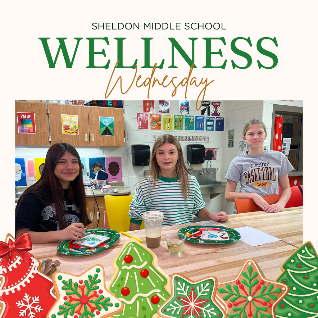 With the help of custodian and “magic maker” Steph Madsen, Mrs. Cabrera hosted a “Paint Your Own Holiday Cookie” activity for Wellness Wednesday. Students used edible paints and markers to design their cookies, choosing from stencils or creating freehand designs. It was such a sweet and fun-filled morning!