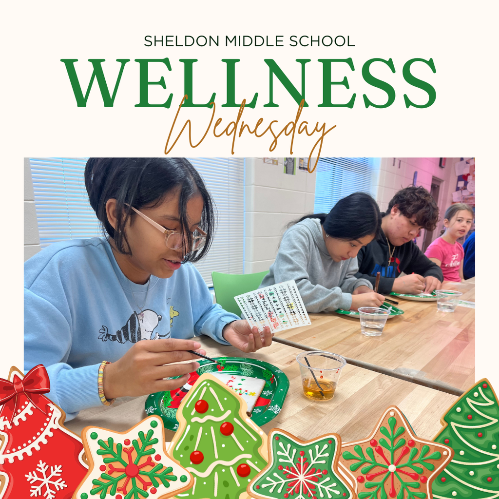 With the help of custodian and “magic maker” Steph Madsen, Mrs. Cabrera hosted a “Paint Your Own Holiday Cookie” activity for Wellness Wednesday. Students used edible paints and markers to design their cookies, choosing from stencils or creating freehand designs. It was such a sweet and fun-filled morning!