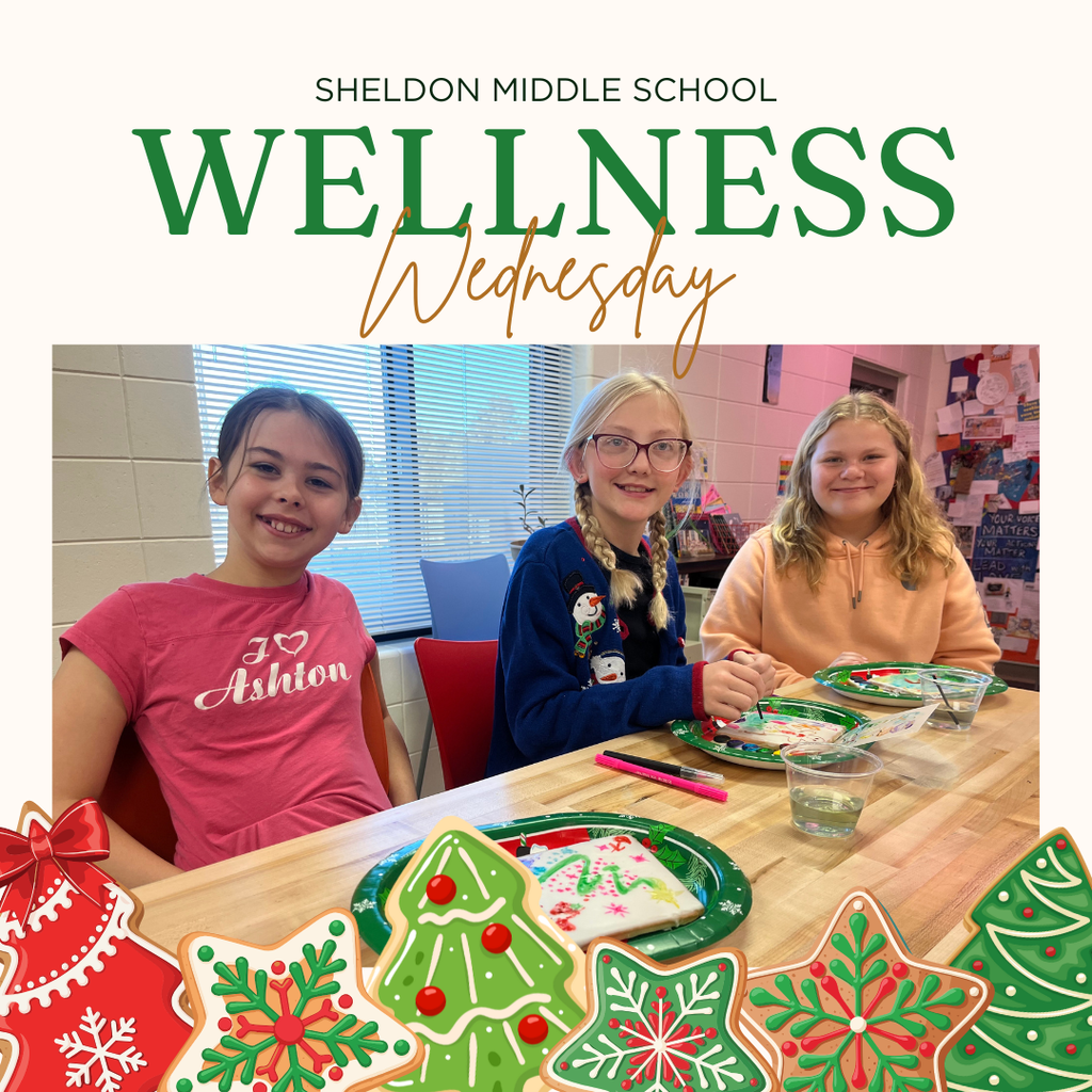 With the help of custodian and “magic maker” Steph Madsen, Mrs. Cabrera hosted a “Paint Your Own Holiday Cookie” activity for Wellness Wednesday. Students used edible paints and markers to design their cookies, choosing from stencils or creating freehand designs. It was such a sweet and fun-filled morning!