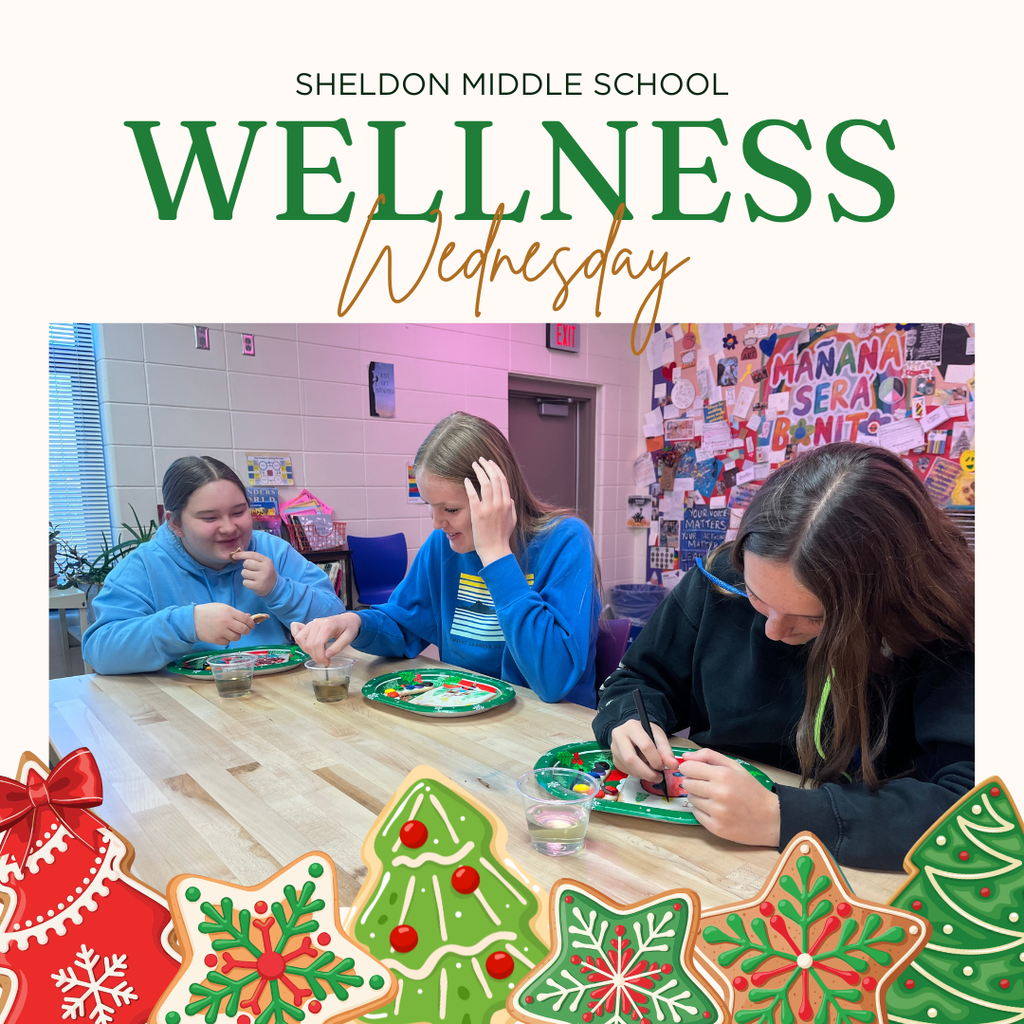 With the help of custodian and “magic maker” Steph Madsen, Mrs. Cabrera hosted a “Paint Your Own Holiday Cookie” activity for Wellness Wednesday. Students used edible paints and markers to design their cookies, choosing from stencils or creating freehand designs. It was such a sweet and fun-filled morning!