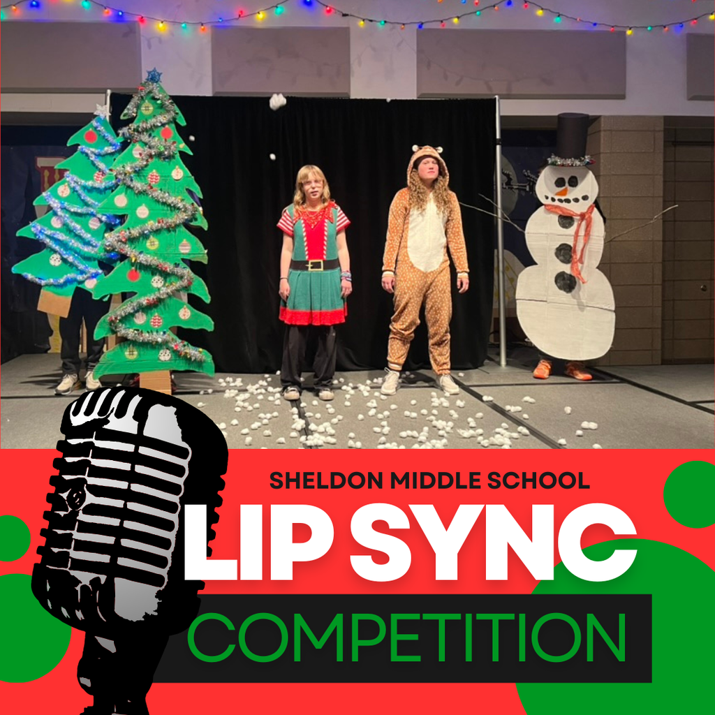Sheldon Middle School hosted their biannual Lip Sync Contest before holiday break, and it did not disappoint! Seventh- and eighth-grade TAs prepared holiday-themed lip sync performances and took the stage for their peers. The competition was fun, fierce, and full of energy.   Mrs. Cabrera’s TA captured the 7th-grade title with their Talent Show Medley featuring Alvin and the Chipmunks, while Mrs. Nilson’s TA took the win with Dominick the Donkey. Thank you to everyone for the laughs, creativity, and great memories made! 🎤🎶