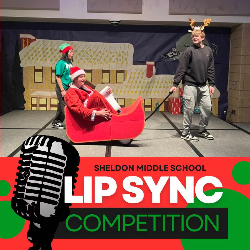 Sheldon Middle School hosted their biannual Lip Sync Contest before holiday break, and it did not disappoint! Seventh- and eighth-grade TAs prepared holiday-themed lip sync performances and took the stage for their peers. The competition was fun, fierce, and full of energy.   Mrs. Cabrera’s TA captured the 7th-grade title with their Talent Show Medley featuring Alvin and the Chipmunks, while Mrs. Nilson’s TA took the win with Dominick the Donkey. Thank you to everyone for the laughs, creativity, and great memories made! 🎤🎶