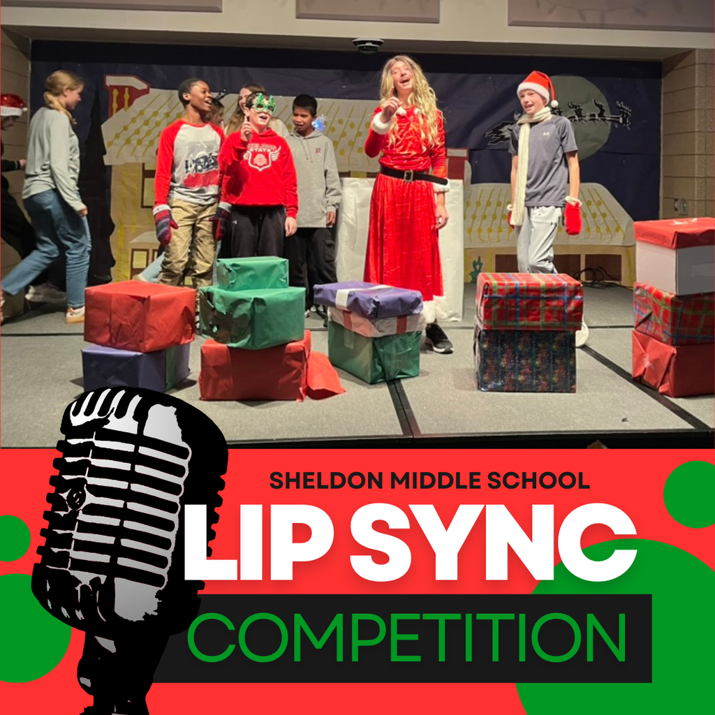 Sheldon Middle School hosted their biannual Lip Sync Contest before holiday break, and it did not disappoint! Seventh- and eighth-grade TAs prepared holiday-themed lip sync performances and took the stage for their peers. The competition was fun, fierce, and full of energy.   Mrs. Cabrera’s TA captured the 7th-grade title with their Talent Show Medley featuring Alvin and the Chipmunks, while Mrs. Nilson’s TA took the win with Dominick the Donkey. Thank you to everyone for the laughs, creativity, and great memories made! 🎤🎶
