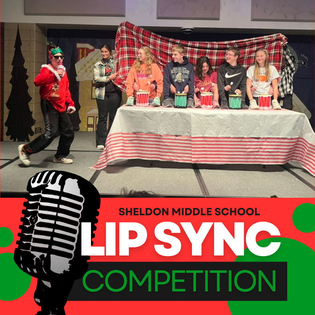 Sheldon Middle School hosted their biannual Lip Sync Contest before holiday break, and it did not disappoint! Seventh- and eighth-grade TAs prepared holiday-themed lip sync performances and took the stage for their peers. The competition was fun, fierce, and full of energy.   Mrs. Cabrera’s TA captured the 7th-grade title with their Talent Show Medley featuring Alvin and the Chipmunks, while Mrs. Nilson’s TA took the win with Dominick the Donkey. Thank you to everyone for the laughs, creativity, and great memories made! 🎤🎶