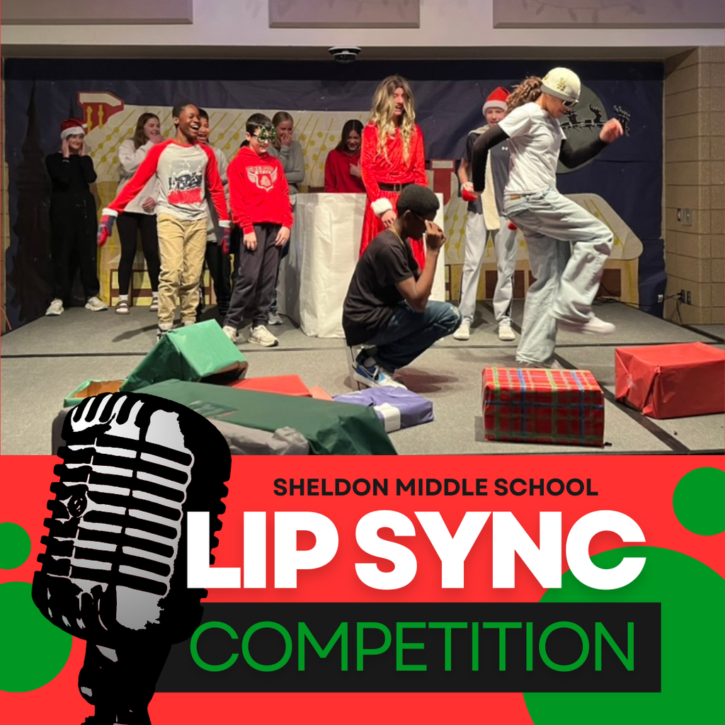 Sheldon Middle School hosted their biannual Lip Sync Contest before holiday break, and it did not disappoint! Seventh- and eighth-grade TAs prepared holiday-themed lip sync performances and took the stage for their peers. The competition was fun, fierce, and full of energy.   Mrs. Cabrera’s TA captured the 7th-grade title with their Talent Show Medley featuring Alvin and the Chipmunks, while Mrs. Nilson’s TA took the win with Dominick the Donkey. Thank you to everyone for the laughs, creativity, and great memories made! 🎤🎶