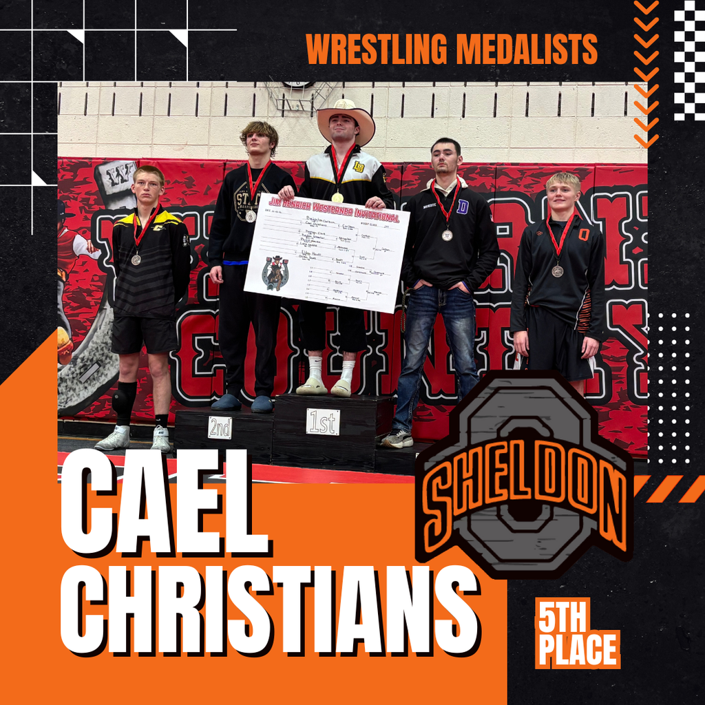 Congratulations to the following Orab boy wrestlers on their outstanding performance at the Westerner Invite this past Saturday!  106 - Jager DeBoer - 3rd 144 - Cael Christians - 5th 157 - Marshall Warnke - 3rd 165 - Derek Kruger - 3rd 175 - Kolt Roos - 3rd  190 - Mitchel Fischer - 2nd 215 - Ayden miller - 3rd 285 - Stephen Mack - 2nd
