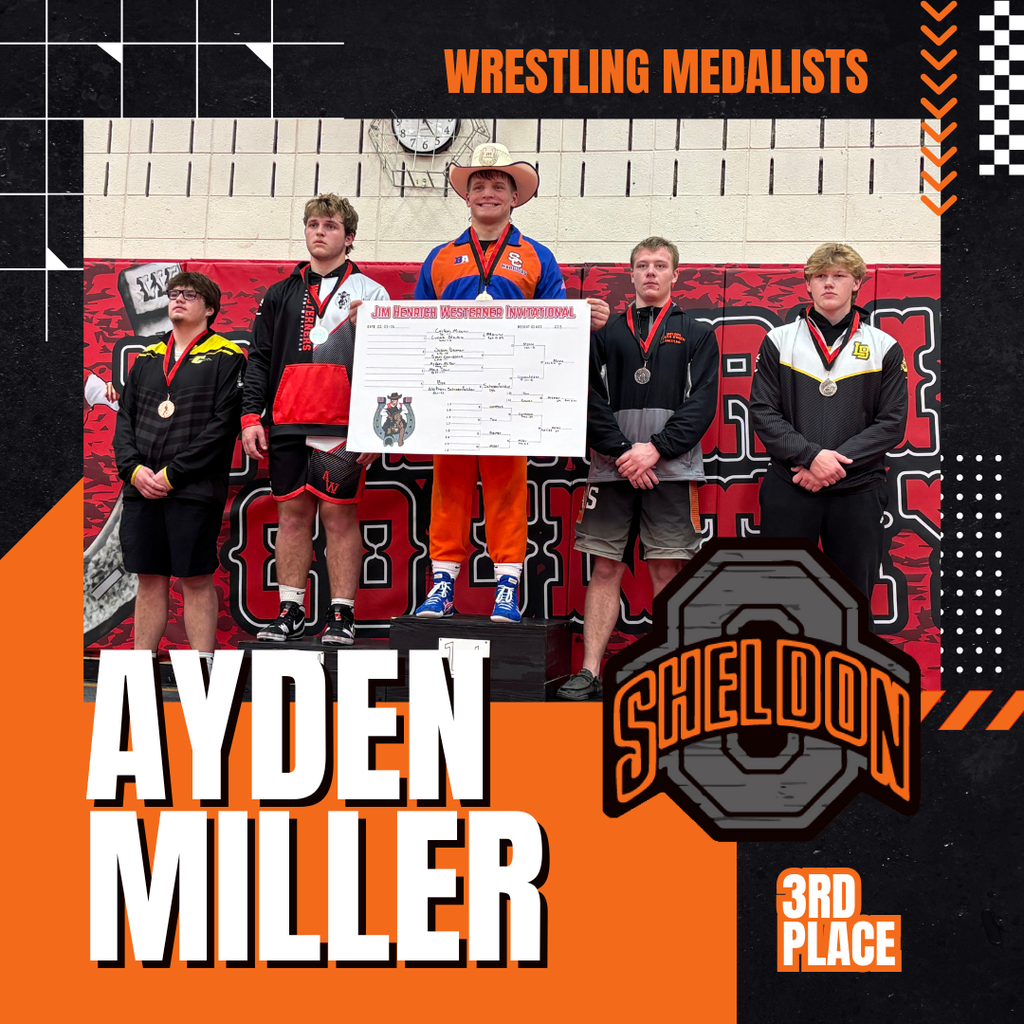 Congratulations to the following Orab boy wrestlers on their outstanding performance at the Westerner Invite this past Saturday!  106 - Jager DeBoer - 3rd 144 - Cael Christians - 5th 157 - Marshall Warnke - 3rd 165 - Derek Kruger - 3rd 175 - Kolt Roos - 3rd  190 - Mitchel Fischer - 2nd 215 - Ayden miller - 3rd 285 - Stephen Mack - 2nd