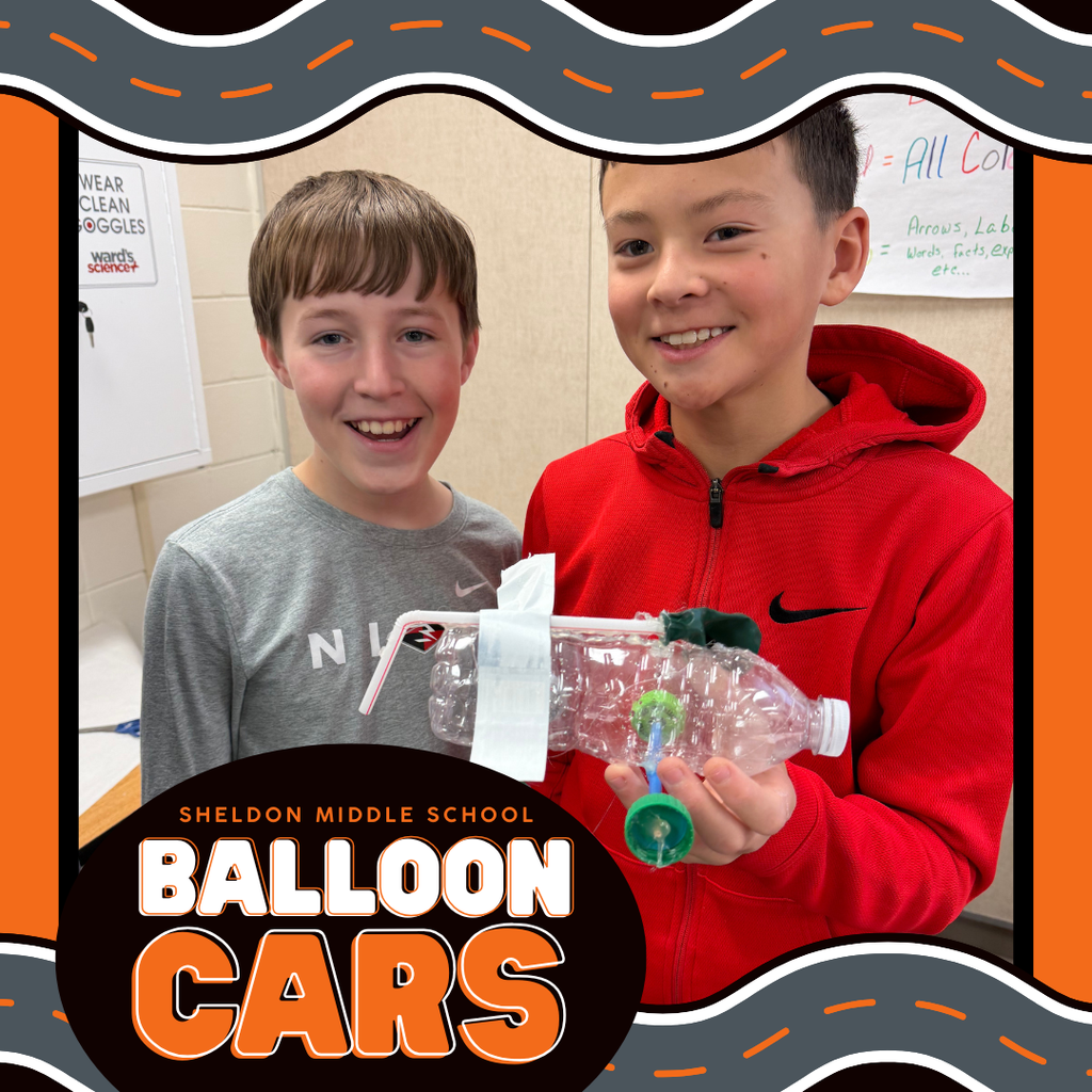 Sheldon Middle School students in Mrs. Gaard’s class participated in an engaging STEM activity where they designed and built their own balloon-powered cars. Using a variety of materials, students explored basic engineering and physics concepts such as force, motion, and problem-solving. The hands-on experience encouraged critical thinking and allowed students to see how STEM concepts apply in real-world situations, all while having fun and learning together.