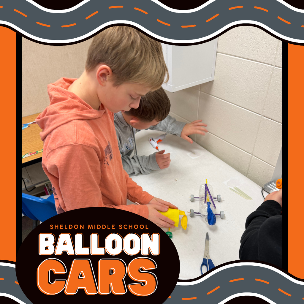 Sheldon Middle School students in Mrs. Gaard’s class participated in an engaging STEM activity where they designed and built their own balloon-powered cars. Using a variety of materials, students explored basic engineering and physics concepts such as force, motion, and problem-solving. The hands-on experience encouraged critical thinking and allowed students to see how STEM concepts apply in real-world situations, all while having fun and learning together.