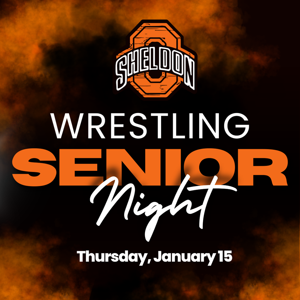 The Orab Wrestling Team seniors will be recognized at tomorrow night’s meet as we take time to honor their dedication, leadership, and commitment to the program. Please join us in celebrating these athletes for their years of hard work. We wish you continued success and happiness as you move forward beyond high school and begin the next chapter of your journey.  📅  Thursday, January 15 ⏰  Before the start of the last dual (meet is 6-9pm) 📍  Sheldon High School Gym
