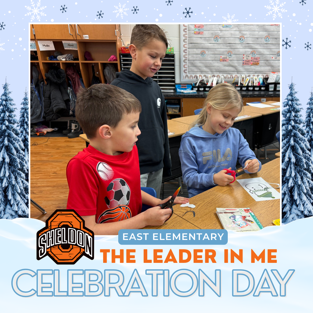 East Elementary students and staff enjoyed a fun-filled, snow-themed Orab Celebration Day! Students participated in craft and reading activities, all tied to the Leader in Me program.   Leader in Me is a comprehensive PK–12 framework that develops student leadership, builds a culture of trust, and supports academic success by empowering students, educators, and families with essential leadership and life skills for future success.