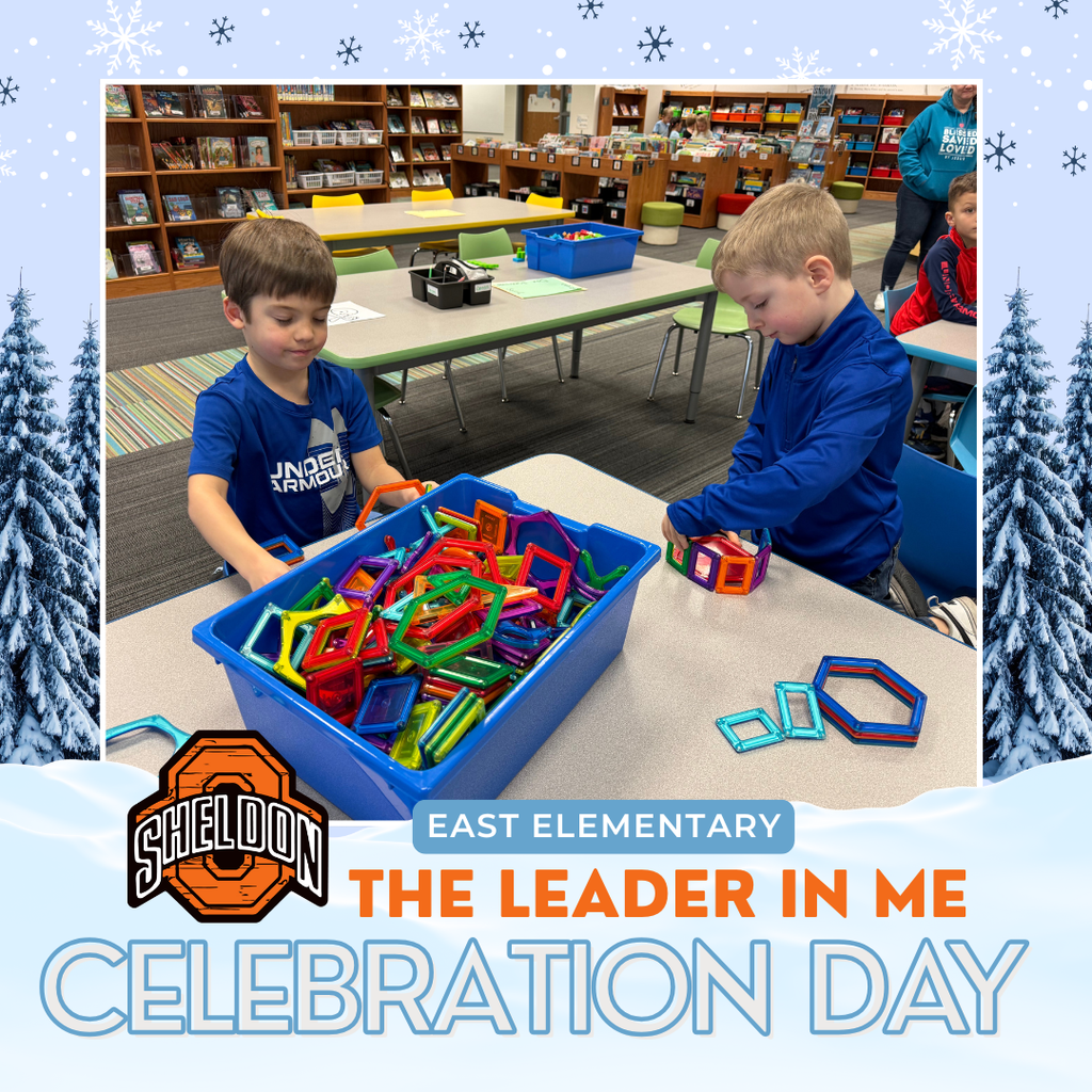 East Elementary students and staff enjoyed a fun-filled, snow-themed Orab Celebration Day! Students participated in craft and reading activities, all tied to the Leader in Me program.   Leader in Me is a comprehensive PK–12 framework that develops student leadership, builds a culture of trust, and supports academic success by empowering students, educators, and families with essential leadership and life skills for future success.