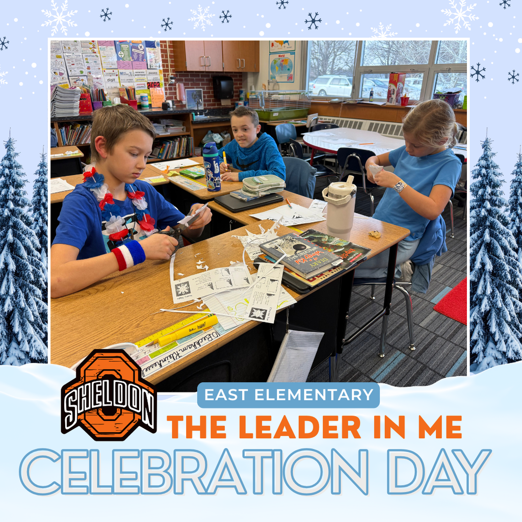 East Elementary students and staff enjoyed a fun-filled, snow-themed Orab Celebration Day! Students participated in craft and reading activities, all tied to the Leader in Me program.   Leader in Me is a comprehensive PK–12 framework that develops student leadership, builds a culture of trust, and supports academic success by empowering students, educators, and families with essential leadership and life skills for future success.