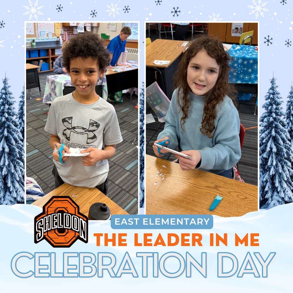 East Elementary students and staff enjoyed a fun-filled, snow-themed Orab Celebration Day! Students participated in craft and reading activities, all tied to the Leader in Me program.   Leader in Me is a comprehensive PK–12 framework that develops student leadership, builds a culture of trust, and supports academic success by empowering students, educators, and families with essential leadership and life skills for future success.