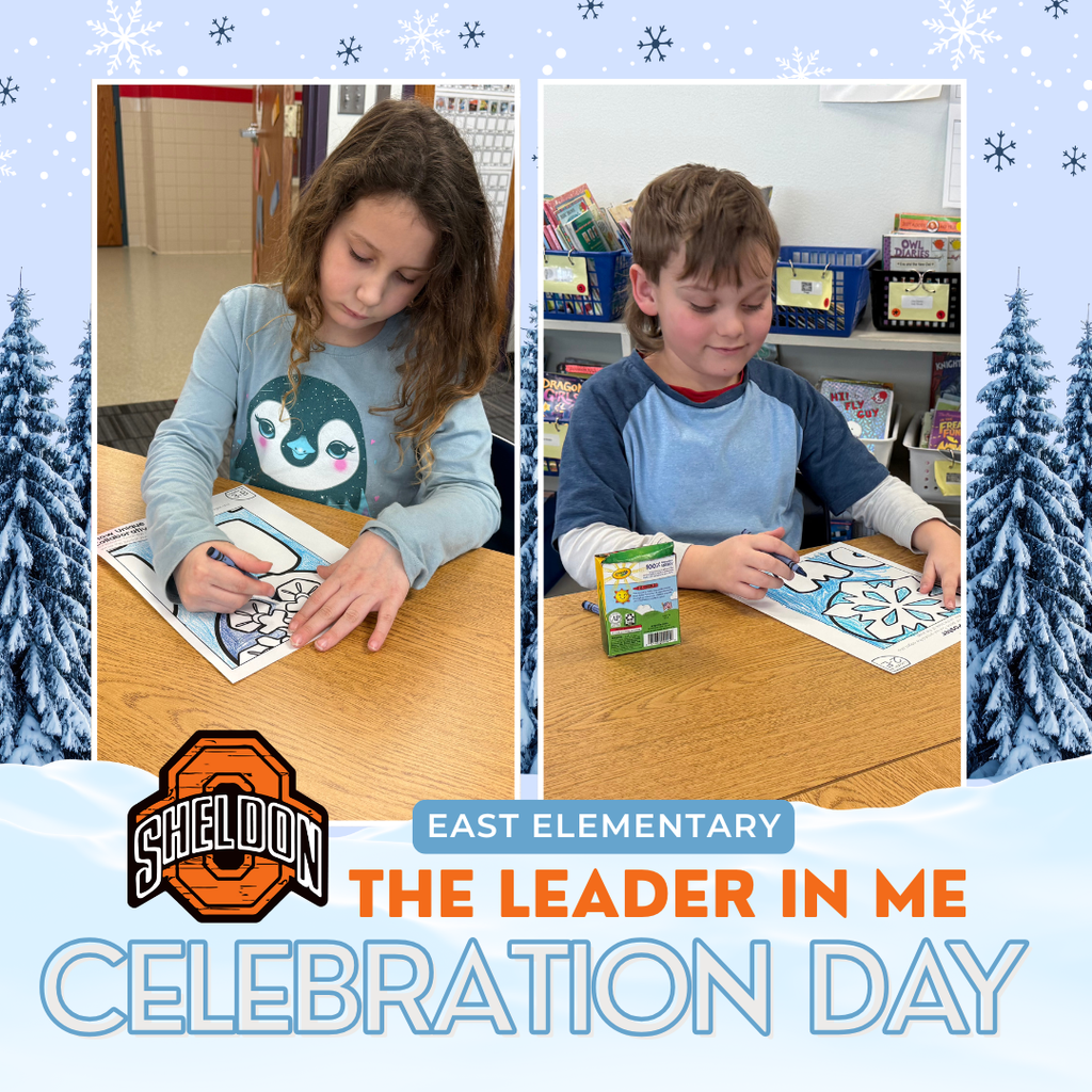 East Elementary students and staff enjoyed a fun-filled, snow-themed Orab Celebration Day! Students participated in craft and reading activities, all tied to the Leader in Me program.   Leader in Me is a comprehensive PK–12 framework that develops student leadership, builds a culture of trust, and supports academic success by empowering students, educators, and families with essential leadership and life skills for future success.