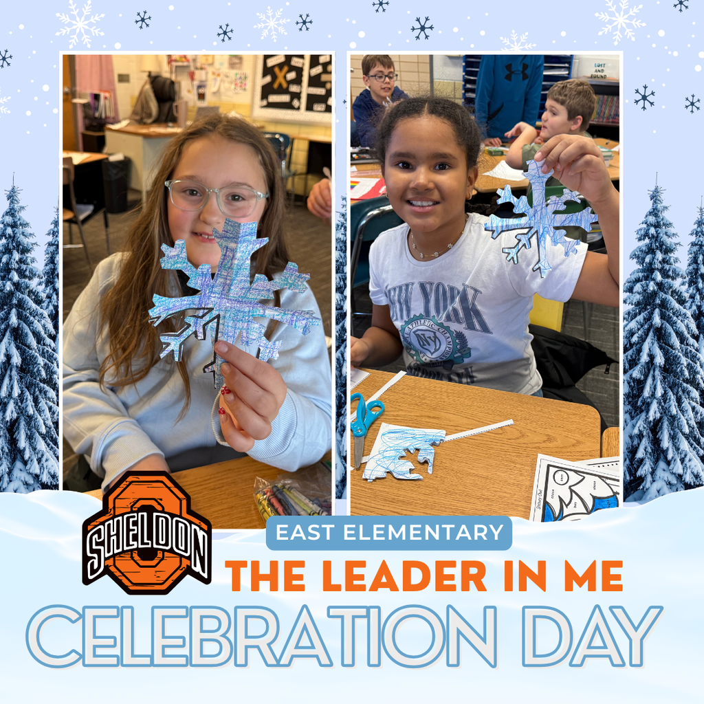 East Elementary students and staff enjoyed a fun-filled, snow-themed Orab Celebration Day! Students participated in craft and reading activities, all tied to the Leader in Me program.   Leader in Me is a comprehensive PK–12 framework that develops student leadership, builds a culture of trust, and supports academic success by empowering students, educators, and families with essential leadership and life skills for future success.