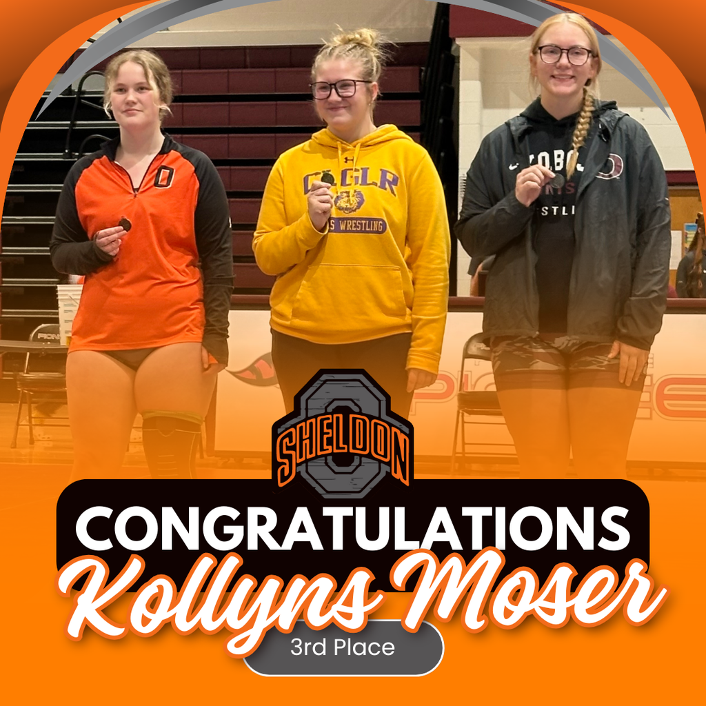 Congratulations to the following Orab girl wrestlers on their outstanding performance at the Siouxland Conference Meet! 3rd- Peyton Crawley 2nd- Ashley Brinkman 3rd - Kollyns Moser