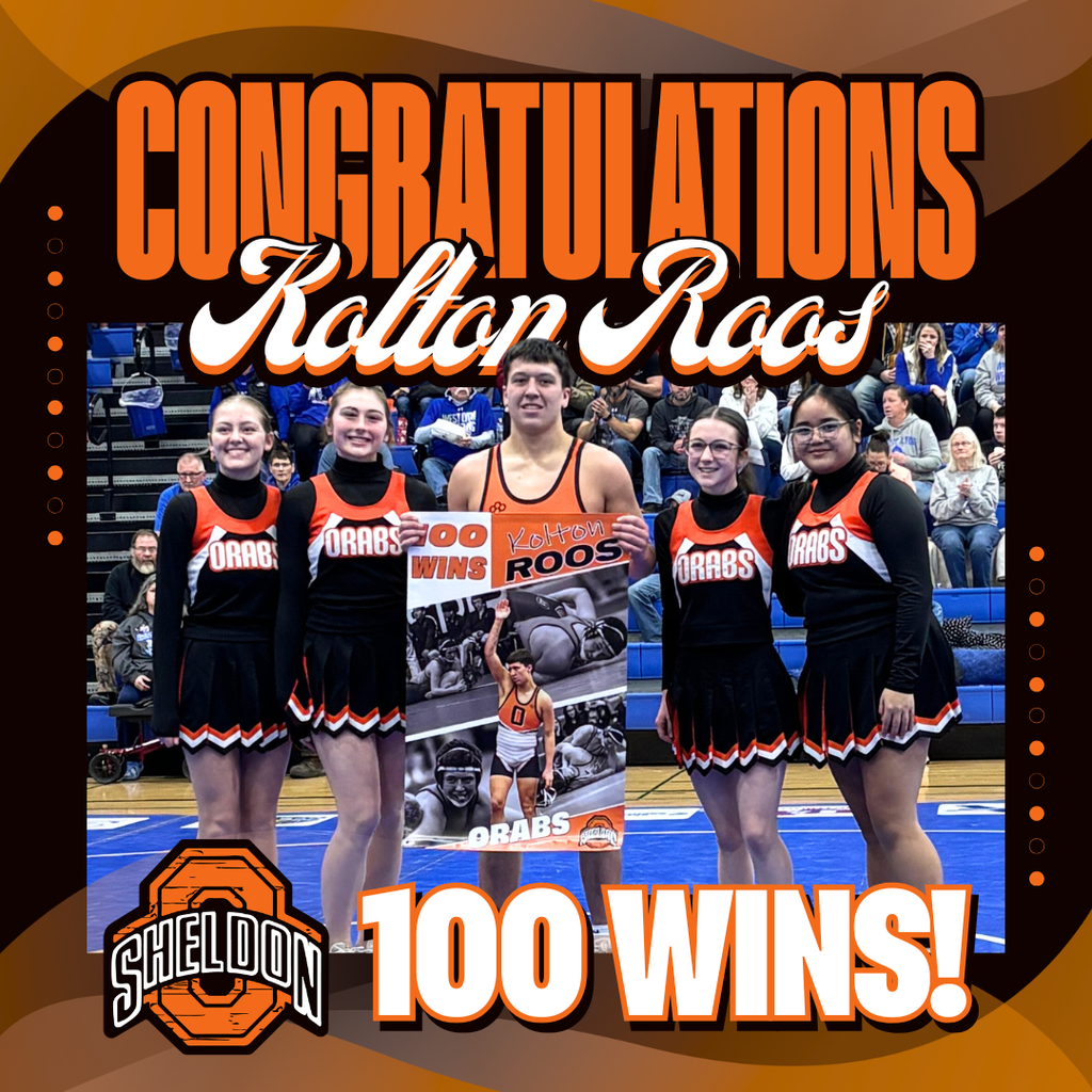 Congratulations to Jack Leng and Kolton Roos on an outstanding milestone—earning his 100th varsity career win at the West Lyon Duals on Thursday! Way to represent Orab wrestling with pride—congratulations on an incredible achievement!