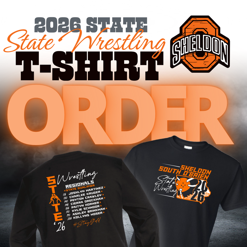 2026 Girls State Wrestling T-shirt order forms are now available!  Please have your forms turned in by noon on Wednesday, January 27. Return them to Kory or Julie Roos.