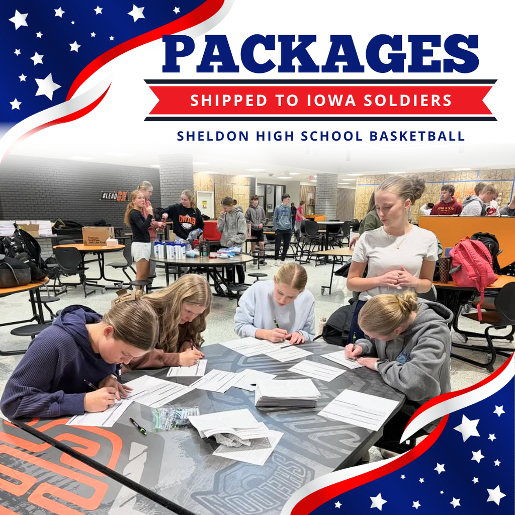 The Sheldon High School girls and boys basketball programs were hard at work, packaging up a total of 36 boxes to be shipped overseas to Iowa soldiers. Huge thanks to the teams and our incredible community for making a difference and showing it’s more than basketball. Go Orabs! 🏀🇺🇸