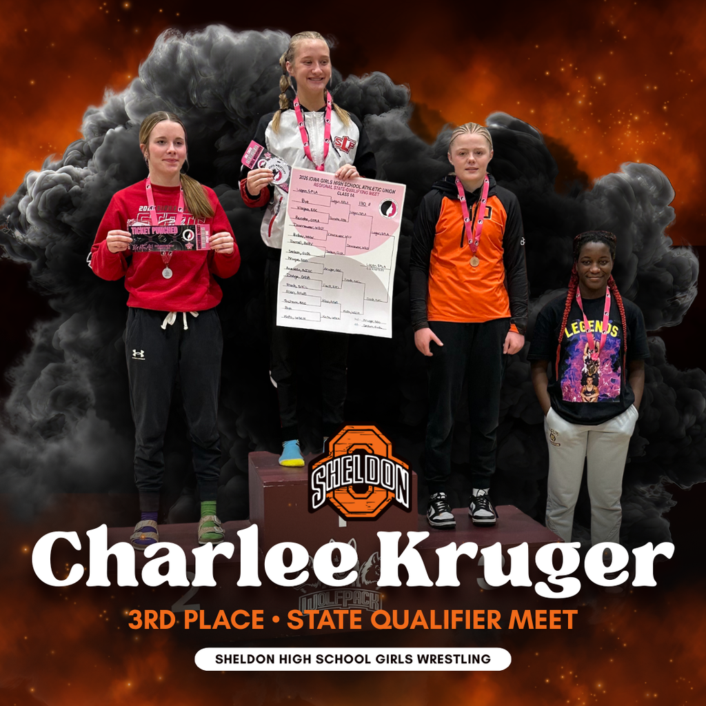 Congratulations to our girls wrestlers on an outstanding season, capped off at the State Qualifier!  🥉 Charlee Kruger – 3rd place 🏅 Peyton Crawley – 4th place 🏅 Paityn Horner – 4th place
