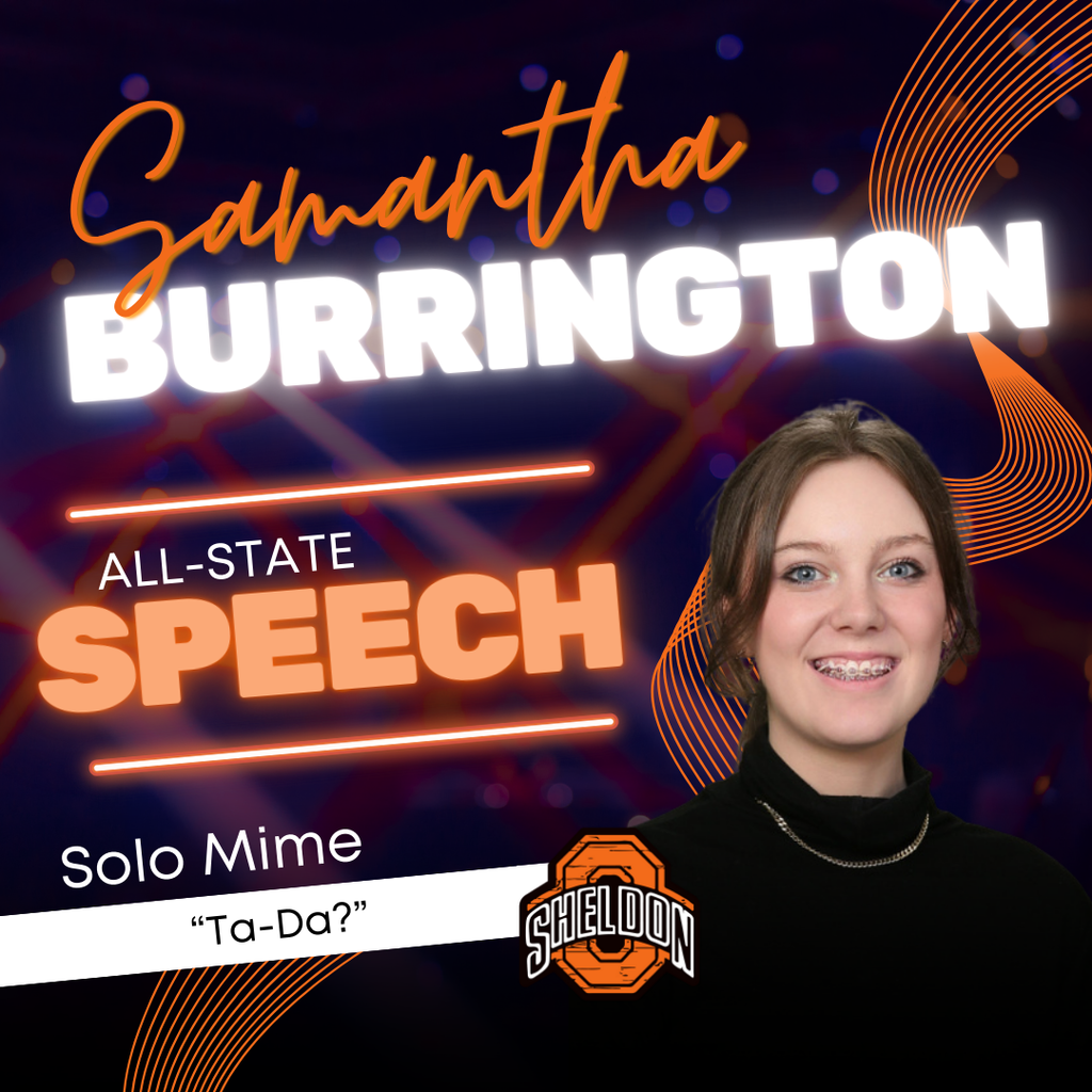 Congratulations to our Sheldon High School students heading to All-State Speech!   Best of luck to the three outstanding groups representing Sheldon: • Choral Reading – A Wing and a Prayer • Ensemble Acting – People Will Talk • Solo Mime – Ta-Da?  Your hard work, creativity, and dedication have earned you this incredible honor. We are so proud of you—go shine at All-State!