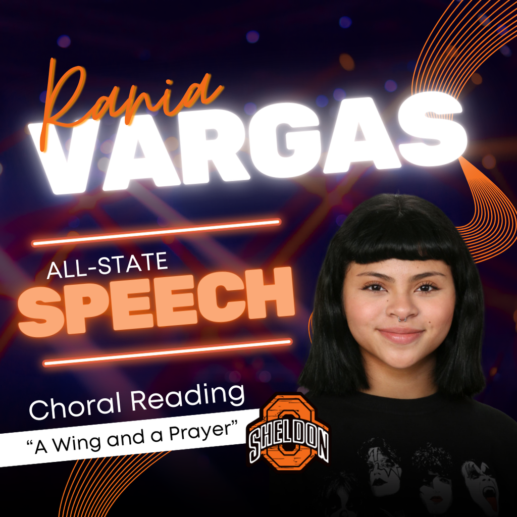 Congratulations to our Sheldon High School students heading to All-State Speech!   Best of luck to the three outstanding groups representing Sheldon: • Choral Reading – A Wing and a Prayer • Ensemble Acting – People Will Talk • Solo Mime – Ta-Da?  Your hard work, creativity, and dedication have earned you this incredible honor. We are so proud of you—go shine at All-State!