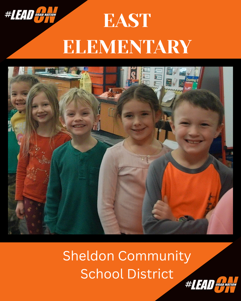 East Elementary students have been busy learning, growing, and working hard each day! From building foundational skills to exploring new ideas, our students are showing curiosity, creativity, and determination in everything they do. *Image created by Sheldon High School Mass Media student, Eva Krogman*