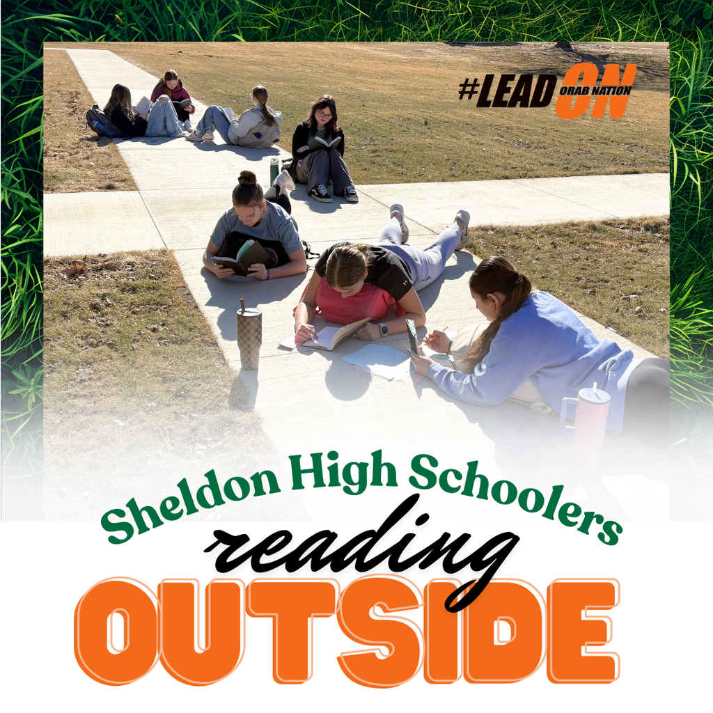 Sheldon High School students made the most of the beautiful weather on Monday by taking their learning outside and enjoying some fresh air while they studied.
