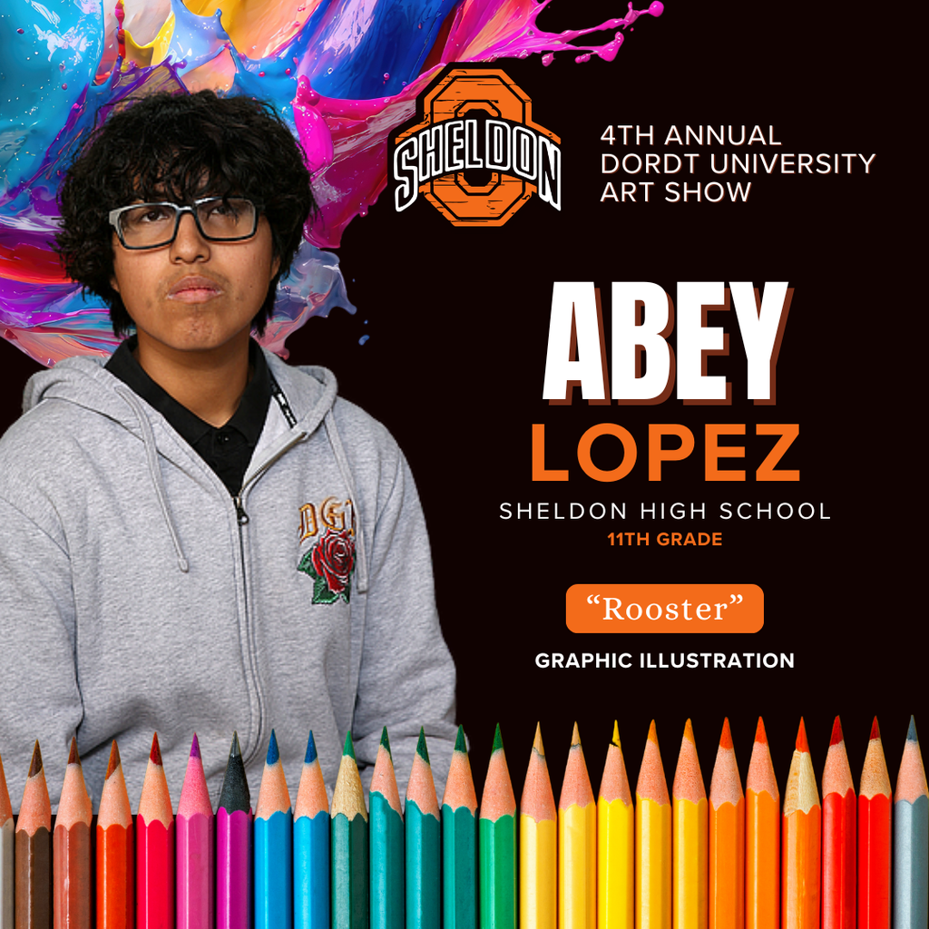 The results are in for the 4th Annual Dordt University High School Art Showcase! This year, entries were submitted from 12 different high schools.  Congratulations to the following students whose artwork was selected for the show — an outstanding accomplishment and well-deserved recognition! 🎨👏  SHOW DATES: The exhibit will be on display in the Dordt University Campus Center Art Gallery from March 17–31 and is open to the public daily from 8:00 a.m. to 10:00 p.m.  A Showcase Reception will be held on Tuesday, March 31, from 7:00–8:00 p.m. Everyone is welcome to attend and celebrate these talented artists! Go Orabs!