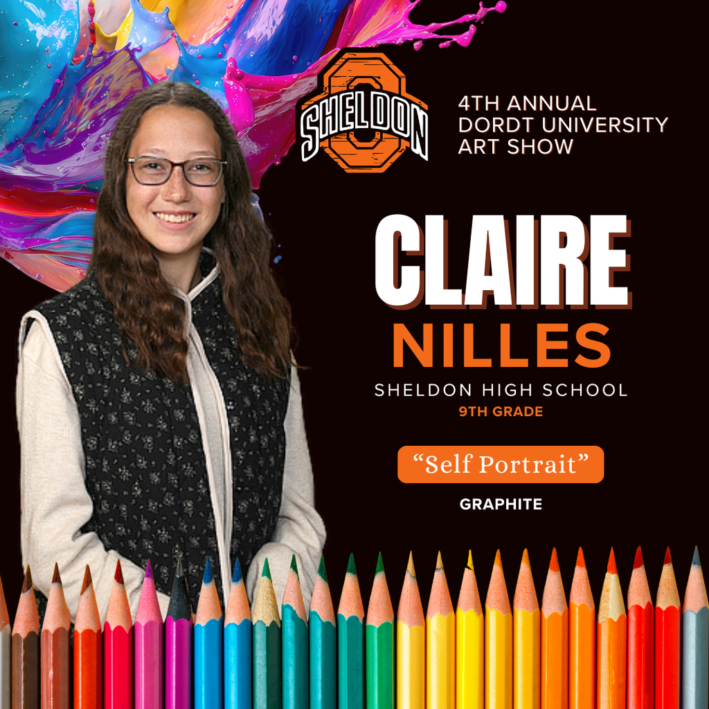 The results are in for the 4th Annual Dordt University High School Art Showcase! This year, entries were submitted from 12 different high schools.  Congratulations to the following students whose artwork was selected for the show — an outstanding accomplishment and well-deserved recognition! 🎨👏  SHOW DATES: The exhibit will be on display in the Dordt University Campus Center Art Gallery from March 17–31 and is open to the public daily from 8:00 a.m. to 10:00 p.m.  A Showcase Reception will be held on Tuesday, March 31, from 7:00–8:00 p.m. Everyone is welcome to attend and celebrate these talented artists! Go Orabs!