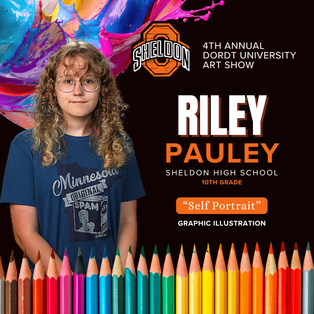 The results are in for the 4th Annual Dordt University High School Art Showcase! This year, entries were submitted from 12 different high schools.  Congratulations to the following students whose artwork was selected for the show — an outstanding accomplishment and well-deserved recognition! 🎨👏  SHOW DATES: The exhibit will be on display in the Dordt University Campus Center Art Gallery from March 17–31 and is open to the public daily from 8:00 a.m. to 10:00 p.m.  A Showcase Reception will be held on Tuesday, March 31, from 7:00–8:00 p.m. Everyone is welcome to attend and celebrate these talented artists! Go Orabs!