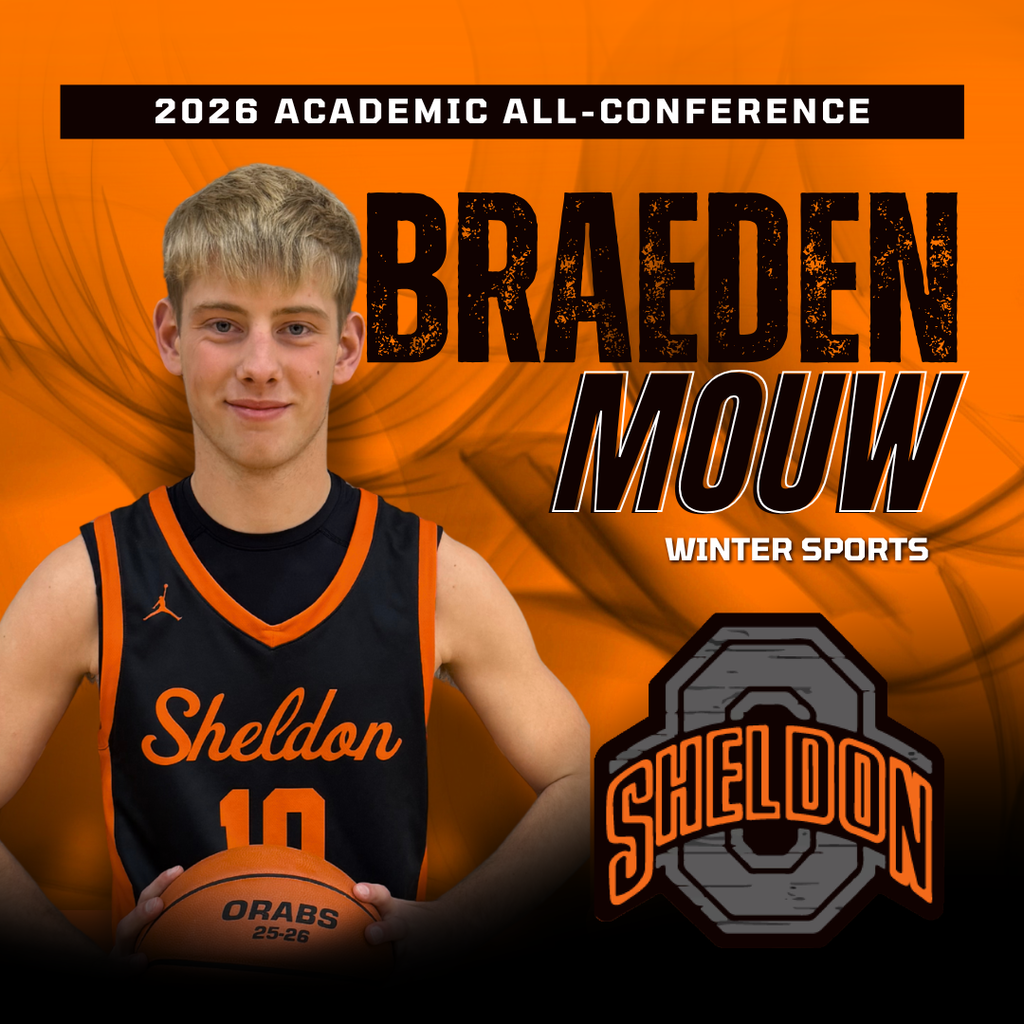 Congratulations to our Sheldon High School students who participated in winter sports and were selected for the 2026 Iowa All-Conference Academic Team! This recognition highlights your outstanding dedication to both athletics and academics. We are proud of your hard work in the classroom and your commitment on the court. Way to represent Sheldon!